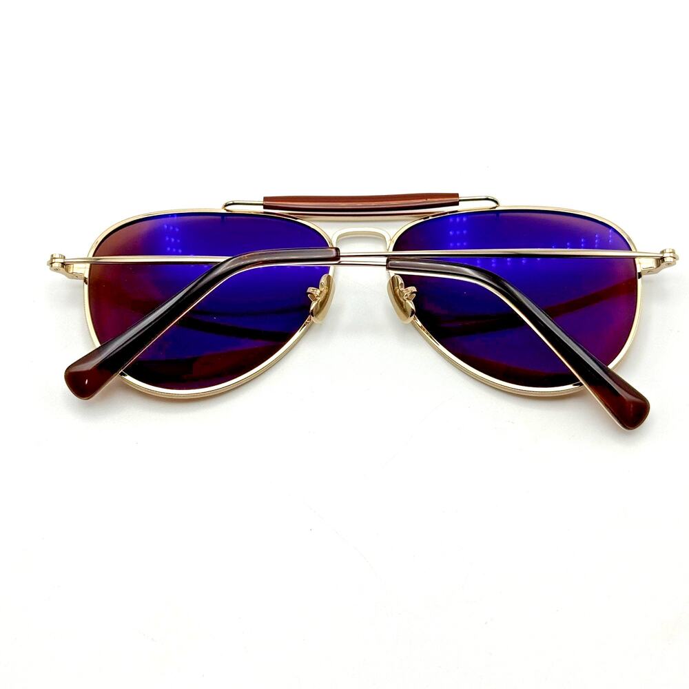 Eyevan Sunglasses Astro G Gold Aviator Frame Brown Lens 57-14-145 New Authentic - Picture 4 of 15